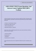 AMLS POST TEST Exam Questions And Answers Latest Updated 2025 &vert;100&percnt; Verified&period;