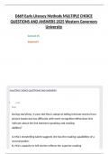 D669 Early Literacy Methods MULTIPLE CHOICE QUESTIONS AND ANSWERS 2025 Western Governors University
