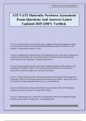 ATI VATI Maternity Newborn Assessment Exam Questions And Answers Latest Updated 2025 &vert;100&percnt; Verified&period;