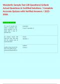 Wonderlic Sample Test &lpar;28 Questions&rpar; Q-Bank Actual Questions & Certified Solutions &sol; Complete Accurate Quizzes with Verified Answers &sol; 2025-2026&period; 