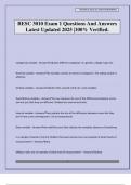 BESC 3010 Exam 1 Questions And Answers Latest Updated 2025 &vert;100&percnt; Verified&period;