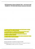 D670 Elementary Literacy Methods Task 1 - new course code PASSED IN 1st TRY 2025-2026 Western Governors University