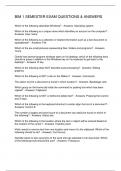 BIM 1 SEMESTER EXAM QUESTIONS & ANSWERS