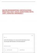 NACPB BOOKKEEPING CERTIFICATION PRACTICE TEST &lpar;2025&rpar; QUESTIONS WITH 100&percnt; VERIFIED ANSWERS&excl;&excl;