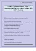 Liberty University Biol 101 Exam 1 Questions And Answers Latest Updated 2025 &vert;100&percnt; Verified&period;