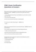 PSM I Exam Certification Questions & Answers