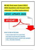 Final Exam - NR 601 &lpar;Latest 2024 &sol; 2025&rpar; Chamberlain College of Nursing  ACTUAL EXAM QUESTIONS AND CORRECT DETAILED ANSWERS &lpar;VERIFIED ANSWERS&rpar; &vert;&vert;ALREADY GRADED A&plus;&vert;&vert;NEWEST VERSION