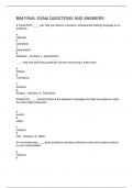 BIM FINAL EXAM QUESTIONS AND ANSWERS