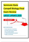 Seminole State Campell Biology Final Exam Review ACTUAL EXAM QUESTIONS AND CORRECT DETAILED ANSWERS &lpar;VERIFIED ANSWERS&rpar; &vert;&vert;ALREADY GRADED A&plus;&vert;&vert;NEWEST VERSION