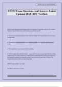 CHFM Exam Questions And Answers Latest Updated 2025 100&percnt; Verified&period;