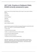 OCT 1131&colon; Practice & Fieldwork FINAL EXAM correctly answered to pass