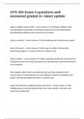 OTS 322 Exam 3 questions well answered graded A&plus; latest update