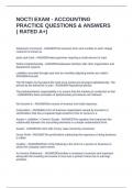 NOCTI EXAM - ACCOUNTING PRACTICE QUESTIONS & ANSWERS &lpar; RATED A&plus;&rpar;