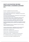 NOCTI ACCOUNTING REVIEW QUESTIONS & ANSWERS &lpar;GRADED A&plus;&rpar;