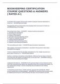 BOOKKEEPING CERTIFICATION COURSE QUESTIONS & ANSWERS &lpar; RATED A&plus;&rpar;