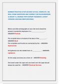 BARBER PRACTICE STATE BOARD ACTUAL COMPLETE 200  REAL EXAM QUESTIONS AND CORRECT DETAILEDANSWERS  ALREADY A&plus; GRADED WITH EXPERT FEEDBACK LATEST  VERSION&vert; 2025&sol;2026 NEW&excl;&excl;&lbrace;REVISED&rcub;