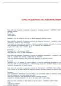 CVA EXAM QUESTIONS AND ACCURATE ANSWERS