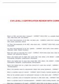 CVA LEVEL 2 CERTIFICATION REVIEW WITH CORRECT ANSWERS