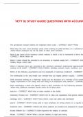 VETT 91 STUDY GUIDE QUESTIONS WITH ACCURATE ANSWERS