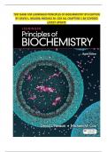 TEST BANK FOR LEHNINGER PRINCIPLES OF BIOCHEMISTRY 8TH EDITION BY DAVID L&period; NELSON&semi; MICHAEL M&period; COX ALL CHAPTERS 1-28 COVERED LATEST UPDATE