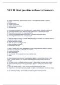 VET 91 Final questions with correct answers