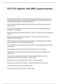 VETT 91 Quizzes with 100&percnt;solved answers