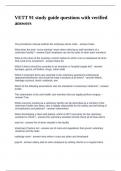 VETT 91 study guide questions with verified answers