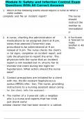 Module 6&colon; Safety and Infection Control Exam Questions With All Correct Answers