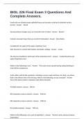 BIOL 226 Final Exam 3 Questions And Complete Answers&period;