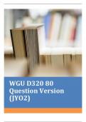 WGU D320 Exams Package Deal Latest Update Questions & Answers 100&percnt; Solved