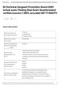 E6 Technical Sergeant Promotion Board 2025 Actual exam &lpar;Testing Real Exam Questions&rpar;and verified Answers &lpar; 100&percnt; accurate&rpar; GET IT RIGHT&excl;&excl;