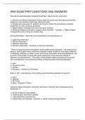 WWI EXAM PREP QUESTIONS AND ANSWERS
