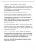 WWI FINAL-EXAM QUESTIONS AND ANSWERS