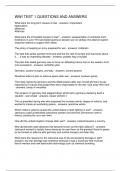 WWI TEST 1 QUESTIONS AND ANSWERS