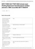 NEW YORK DMV TEST 2025 Actual exam &lpar;Testing Real Exam Questions&rpar;and verified Answers &lpar; 100&percnt; accurate&rpar; GET IT RIGHT&excl;&excl;