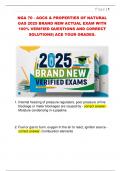 NGA 70 - AOCS & PROPERTIES OF NATURAL GAS 2025 BRAND NEW ACTUAL EXAM WITH 100&percnt; VERIFIED QUESTIONS AND CORRECT SOLUTIONS&vert; ACE YOUR GRADES&period;