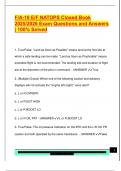 F&sol;A-18 E&sol;F NATOPS Closed Book  2025&sol;2026 Exam Questions and Answers  &vert; 100&percnt; Solved