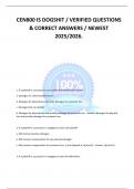 CEN800 IS DOGSHIT &sol; VERIFIED QUESTIONS & CORRECT ANSWERS &sol; NEWEST 2025&sol;2026&period;