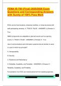 FEMA IS 700EXAM PACKAGE DEAL QUESTIONS AND VERIFIED DETAILED ANSWERS &vert; 100&percnt; GUARANTEED PASS &vert; ALREADY GRADED A&plus;