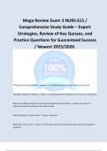 Mega Review Exam 3 NURS 615 &sol; Comprehensive Study Guide &ndash; Expert Strategies&comma; Review of Key Quizzes&comma; and Practice Questions for Guaranteed Success &sol; Newest 2025&sol;2026&period;