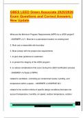 GBES LEED Green Associate 2025&sol;2026  Exam Questions and Correct Answers &vert;  New Update 