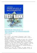 Test Bank For Lehninger Principles of Biochemistry&comma; 7th Edition by LEHNINGER Chapter 1-28