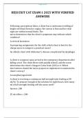 HESI EXIT CAT EXAM 1 2025 WITH VERIFIED  ANSWERS