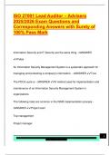 ISO 27001 Lead Auditor &ndash; Advisera  2025&sol;2026 Exam Questions and  Corresponding Answers with Surety of  100&percnt; Pass Mark