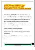 NATOPS Exam 2025&sol;2026 Exam  Questions and Answers 100&percnt;  Guaranteed Success &vert; Already Rated A&plus; 