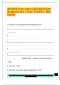 NATOPS Exam Study 2025&sol;2026 Exam  Questions and Correct Answers &vert; New  Update 