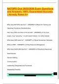 NATOPS Oral 2025&sol;2026 Exam Questions  and Answers 100&percnt; Guaranteed Success  &vert; Already Rated A&plus; 