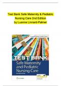 TEST BANK For Safe Maternity and Pediatric Nursing Care&comma; 2nd Edition&comma; Luanne Linnard Palmer&comma; Gloria Haile Coats&comma; All Chapters 1 - 38&comma; Complete Newest Version