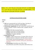 BIOL 3V2 ATI TEAS 6 EXAM STUDY GUIDE BIOL  3V2 ATI TEAS 6 EXAM STUDY GUIDE BIOL 3V2  ATI TEAS 6 EXAM STUDY GUIDE