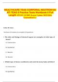 HEALTHCARE TEAS CORPORAL NEUTRON165  ATI TEAS 6 Practice Tests Workbook 6 Full  Length STUDY GUIDE &vert;Latest Update 2025&sol;2026  Guaranteed A&plus;